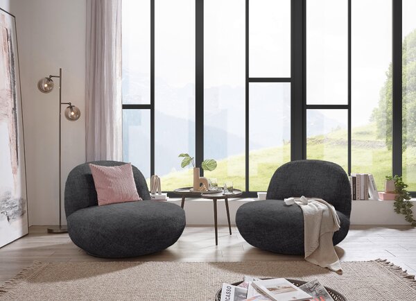 KŘESLO, textil, antracitová MID.YOU - Online Only křesla & taburety, Online Only