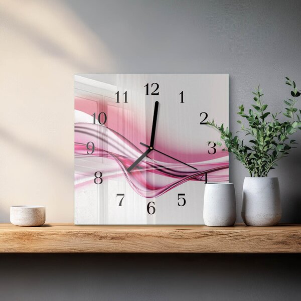 Skleněné hodiny na stěnu Abstraktní umění zskc-30x30-00173060