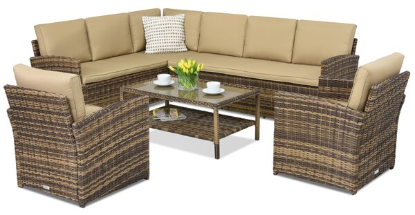 Zahradní nábytek Monaco Corner 7 Garden Point hnědý