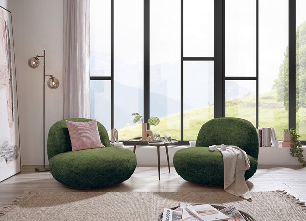 KŘESLO, textil, tmavě zelená MID.YOU - Online Only křesla & taburety, Online Only