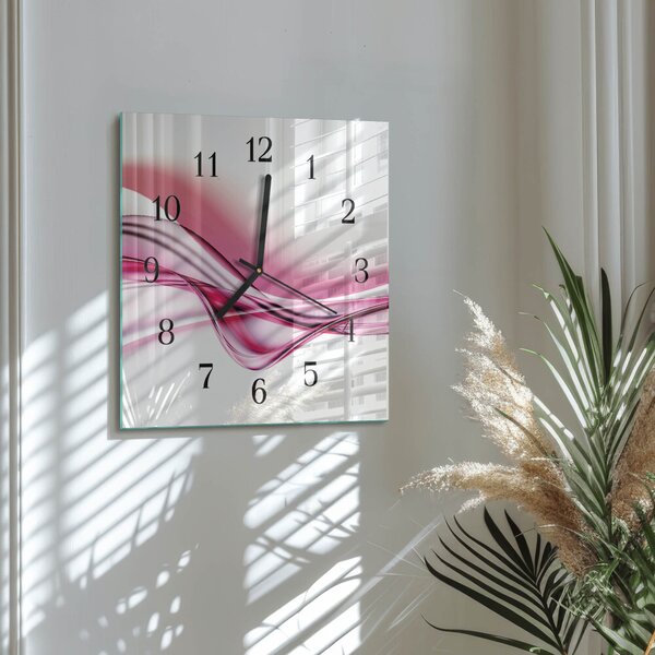 Skleněné hodiny na stěnu Abstraktní umění zskc-30x30-00173060