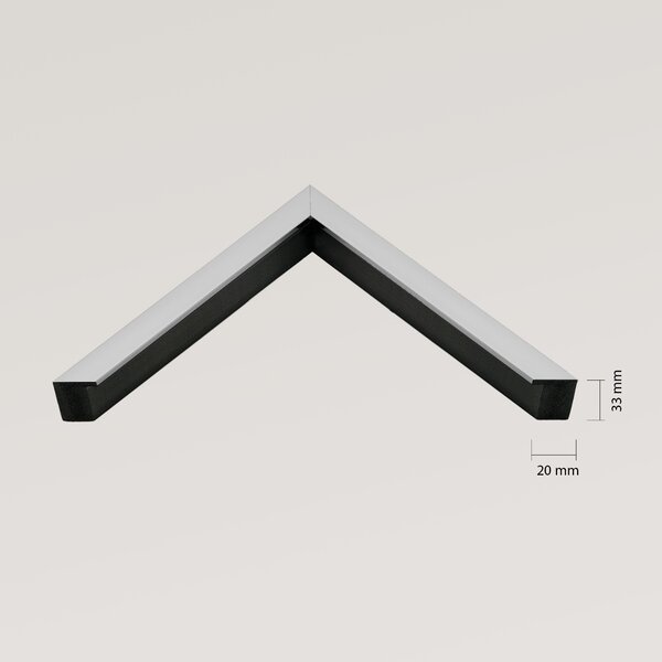 Ars Longa Linea zrcadlo 53x43 cm obdélníkový nikl LINEA4050-N
