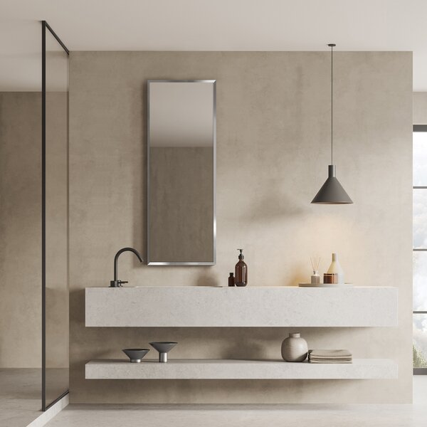 Ars Longa Linea zrcadlo 53x43 cm obdélníkový nikl LINEA4050-N