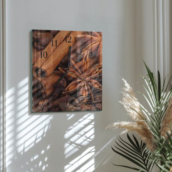 Skleněné hodiny na stěnu Vanilka zskc-30x30-00173061
