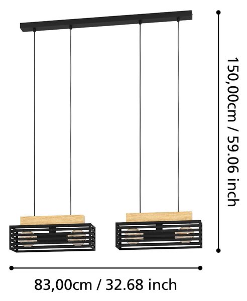 ZÁVĚSNÉ SVÍTIDLO, 83/20/150 cm Eglo - Online Only svítidla, Online Only