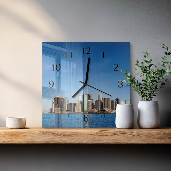 Skleněné hodiny na stěnu Horizont zskc-30x30-00173073