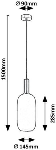 Rabalux Sinopia závěsné svítidlo 1x60 W zlatá-opálová 5224