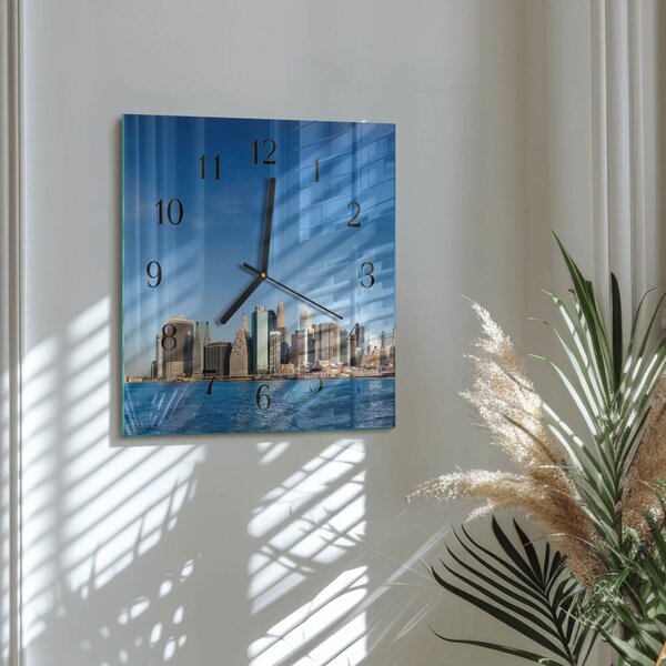 Skleněné hodiny na stěnu Horizont zskc-30x30-00173073