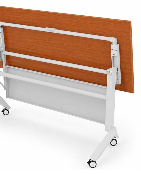 Mobilní stůl PRIMO MOVE, 180x60 cm, bílá podnož, buk