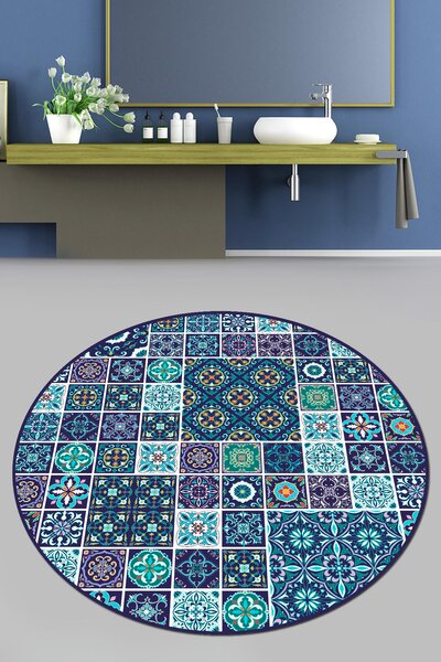 L´essentiel Maison Koupelnová předložka Carres Bleus (200 cm), Vícebarevná