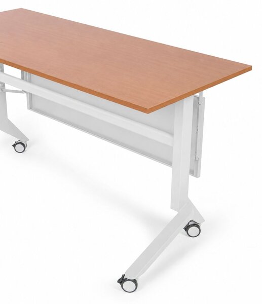 Mobilní stůl PRIMO MOVE, 180x60 cm, bílá podnož, buk