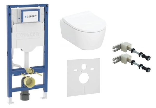 Sada záchodová mísa Geberit iCon 503.232.00.1, podomítkový WC modul Geberit Duofix 111.320.00.6, 111.815.00.1, 156.050.00.1