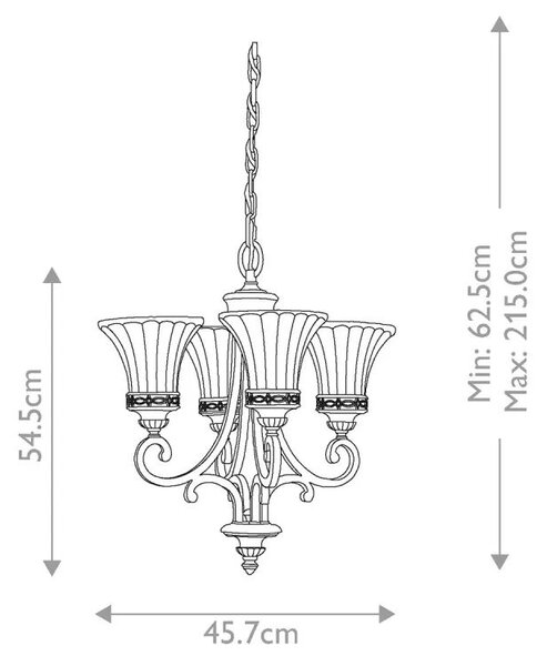Elstead Lighting Drawing Room závěsné svítidlo 4x100 W hnědá-béžová FE-DRAWING-ROOM4