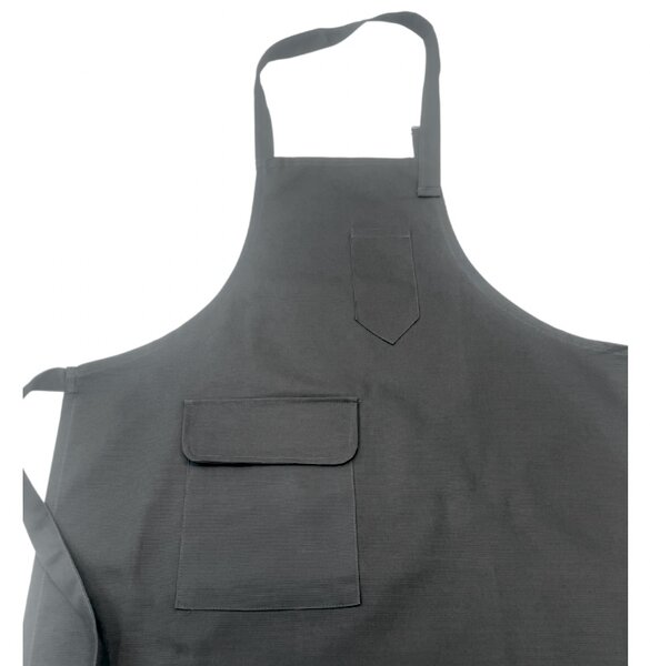 Kuchyňská zástěra bavlněná Deluxe tmavě šedá TiaHome