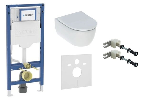 Sada podomítkový WC modul Geberit Duofix 111.320.00.6, záchodová mísa Geberit iCon 503.233.00.1, 111.815.00.1, 156.050.00.1