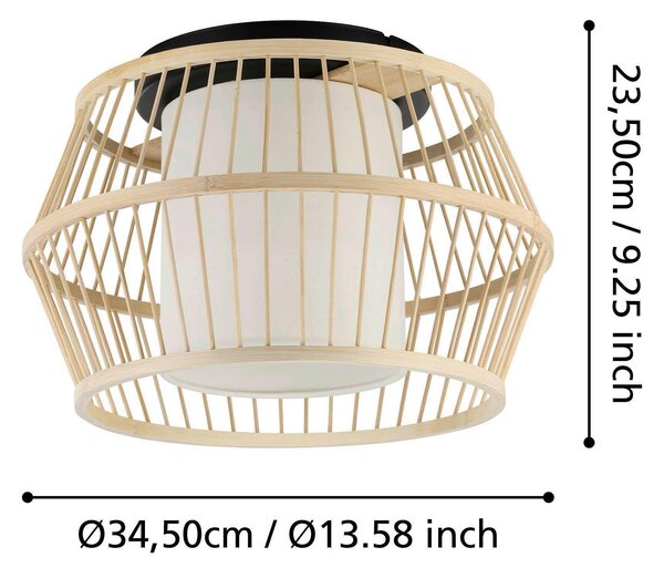 STROPNÍ SVÍTIDLO, 34,5/23,5 cm Eglo - Online Only svítidla, Online Only