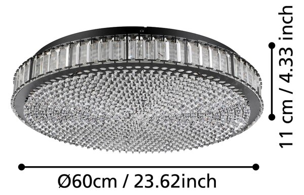 STROPNÍ SVÍTIDLO, 60,5/11 cm Eglo - Online Only svítidla, Online Only