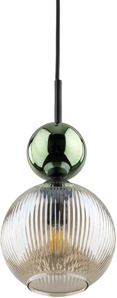 TK Lighting Sophia Green Cognac závěsné svítidlo 1x10 W zelená-hnědá 11145