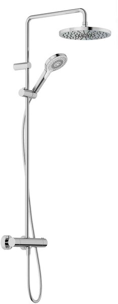 Kludi Dual Shower System sprchová sada na stěnu s termostatem s dešťovou sprchou chrom 6906705-81