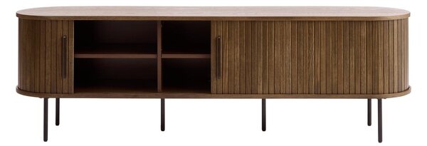 Hnědý TV stolek v dekoru dubu 180x56x45 cm Nola – Unique Furniture