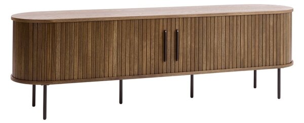 Hnědý TV stolek v dekoru dubu 180x56x45 cm Nola – Unique Furniture
