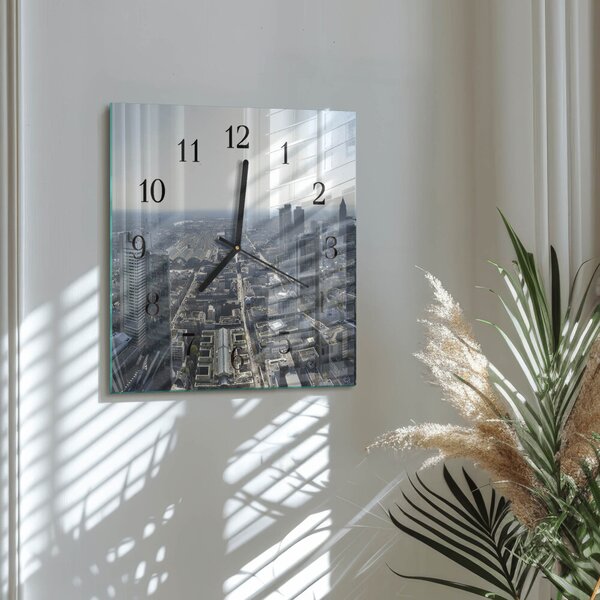 Skleněné hodiny na stěnu Horizont zskc-30x30-00173141