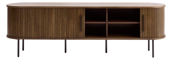 Hnědý TV stolek v dekoru dubu 180x56x45 cm Nola – Unique Furniture