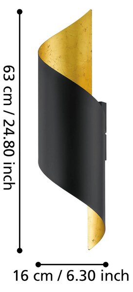 NÁSTĚNNÉ SVÍTIDLO, 16/63 cm - Online Only svítidla, Online Only