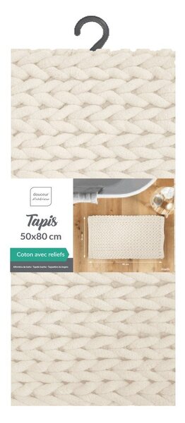 Krémová koupelnová předložka 50x80 cm Ariel – douceur d'intérieur