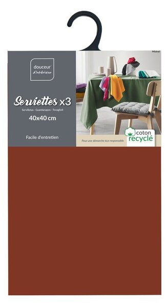 Ubrousky v sadě 3 ks 40x40 cm Mistral – douceur d'intérieur
