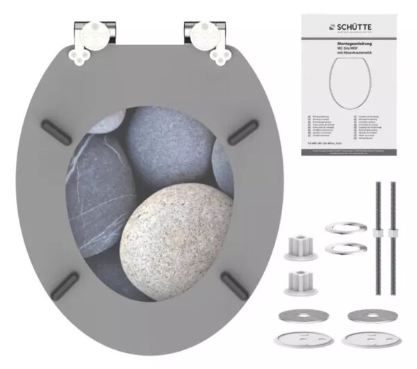 WC sedátko Schütte GREY STONES MDF, Soft Close