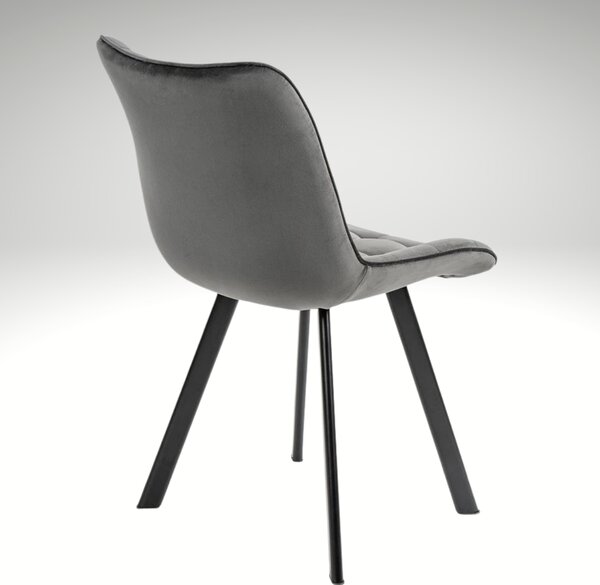 Vikio Jídelní set pro 6 osob 160x90 cm dub noha U šedá židle VJS156-6S-S