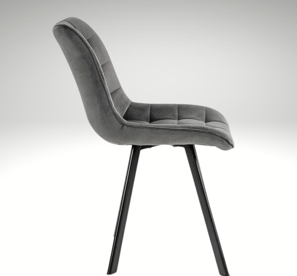 Vikio Jídelní set pro 6 osob 160x90 cm dub noha U šedá židle VJS156-6S-S