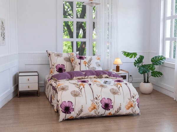 Flanelové povlečení z mikrovlákna CURVARA krémové Rozměr povlečení: 70 x 90 cm | 140 x 200 cm