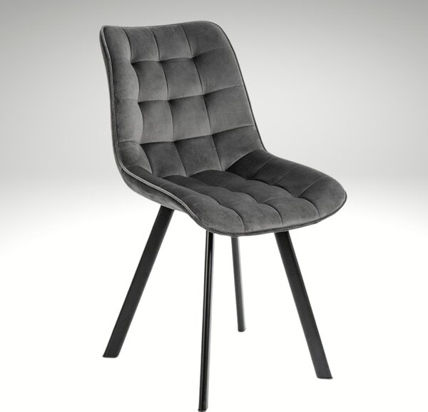 Vikio Jídelní set pro 6 osob 160x90 cm dub noha U šedá židle VJS156-6S-S