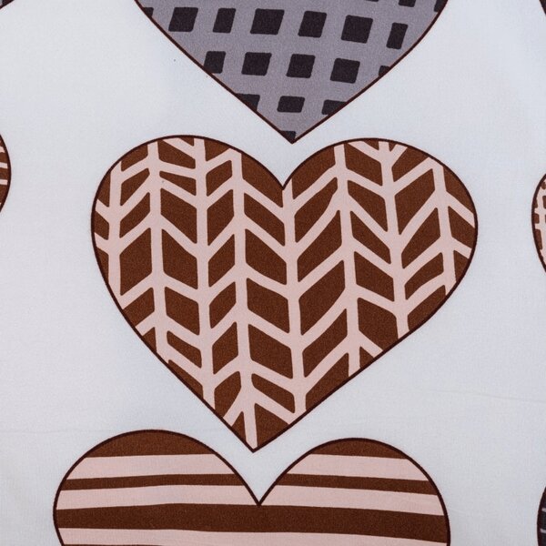 Flanelové povlečení z mikrovlákna STRIPE HEART barevné Rozměr povlečení: 70 x 90 cm | 140 x 200 cm