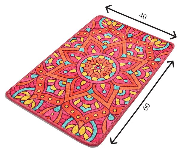 ASIR Koupelnová předložka MANDAL oranžová mandala