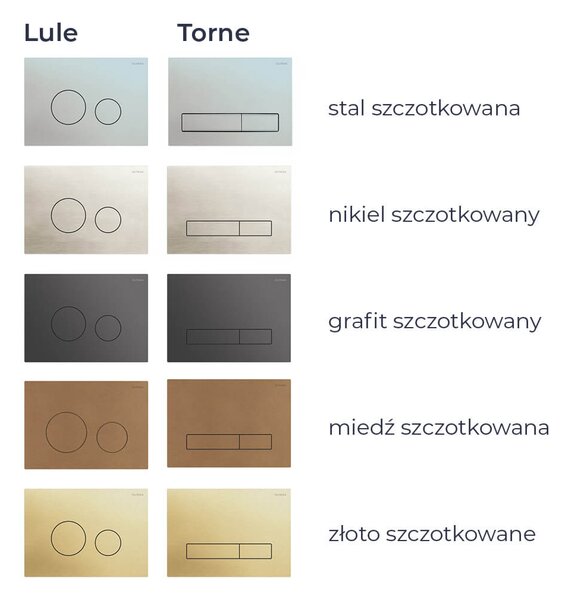 Oltens Torne SteelCore splachovací tlačítko pro WC broušené zlato 57000810