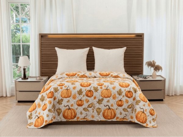 Přehoz na postel AUTUMN PUMPKINS, barevný Rozměr: 170 x 210 cm