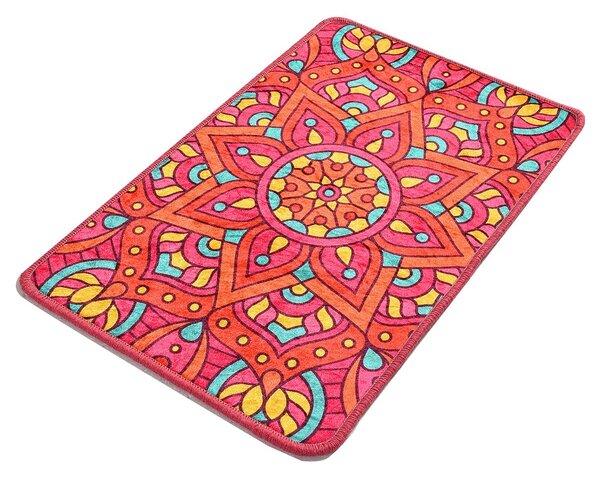 ASIR Koupelnová předložka MANDAL oranžová mandala