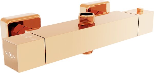 MEXEN - Cube termostatická baterie sprchová - růžově zlatá - 77250-60