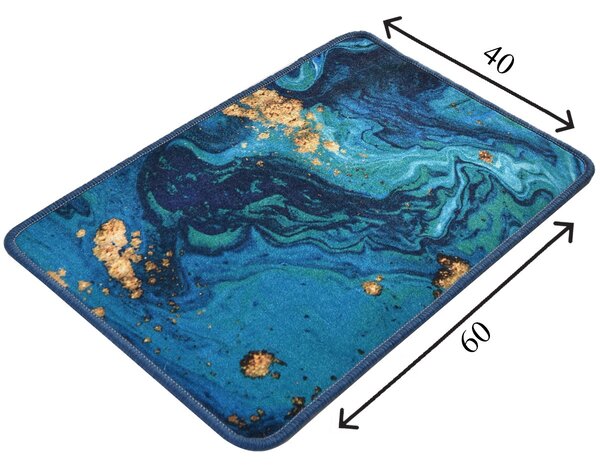 ASIR Koupelnová předložka MARBLING abstraktní tekutý akryl