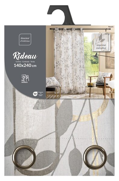 Šedý závěs 140x240 cm Roseris – douceur d'intérieur