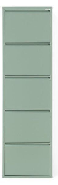 Šedozelený kovový výklopný botník 50x169x15 cm Billy – Spinder Design