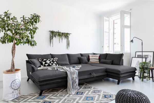 SEDACÍ SOUPRAVA, textil, barvy grafitu P & B - Sedací soupravy, Online Only