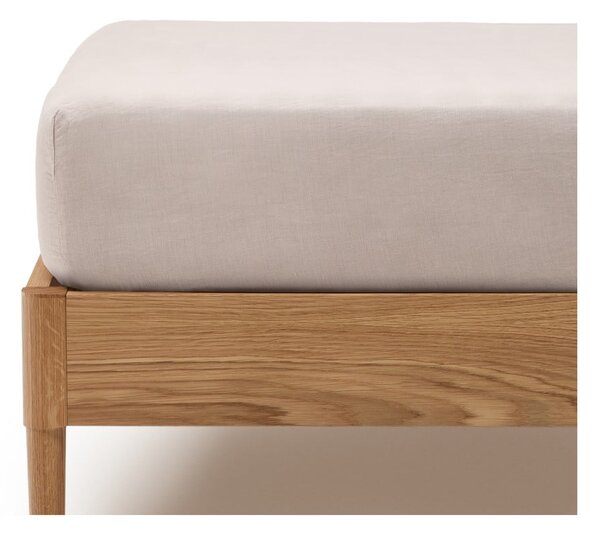 Napínací bavlněné prostěradlo taupe 180x200 cm Simmel – Kave Home
