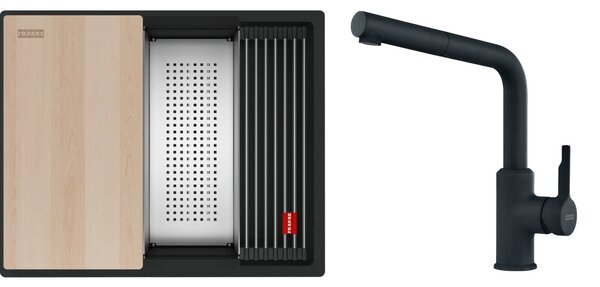 Sada granitový dřez Franke Kanon 125.0749.662, kuchyňská baterie Franke Urban 115.0627.523