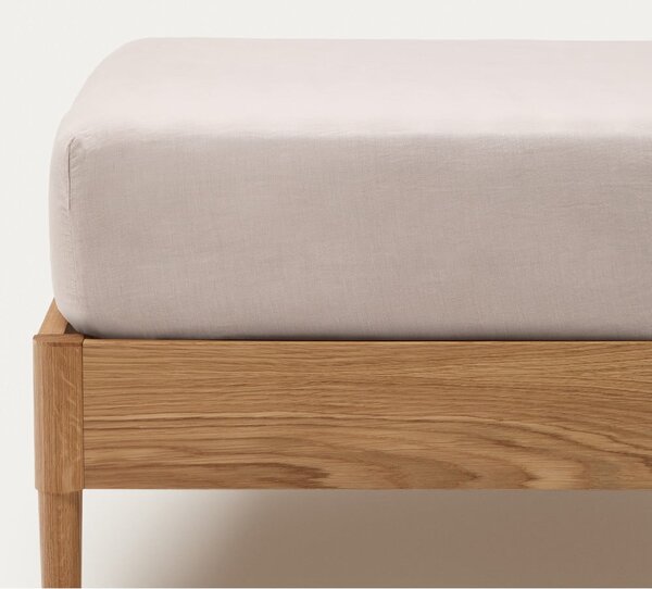 Napínací bavlněné prostěradlo taupe 180x200 cm Simmel – Kave Home