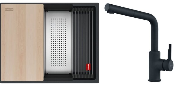 Sada granitový dřez Franke Kanon 125.0749.661, kuchyňská baterie Franke Urban 115.0627.523