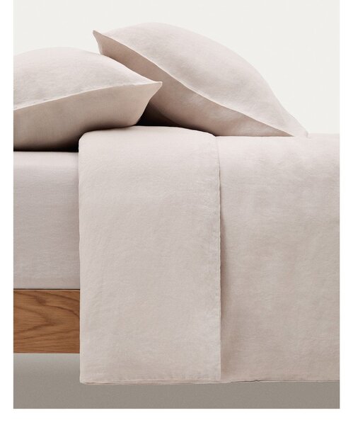 Napínací bavlněné prostěradlo taupe 180x200 cm Simmel – Kave Home